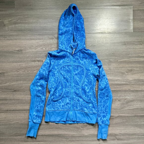 Lululemon Women's Scuba Full-Zip Hoodie - Blue Paisley - Picture 2 of 5